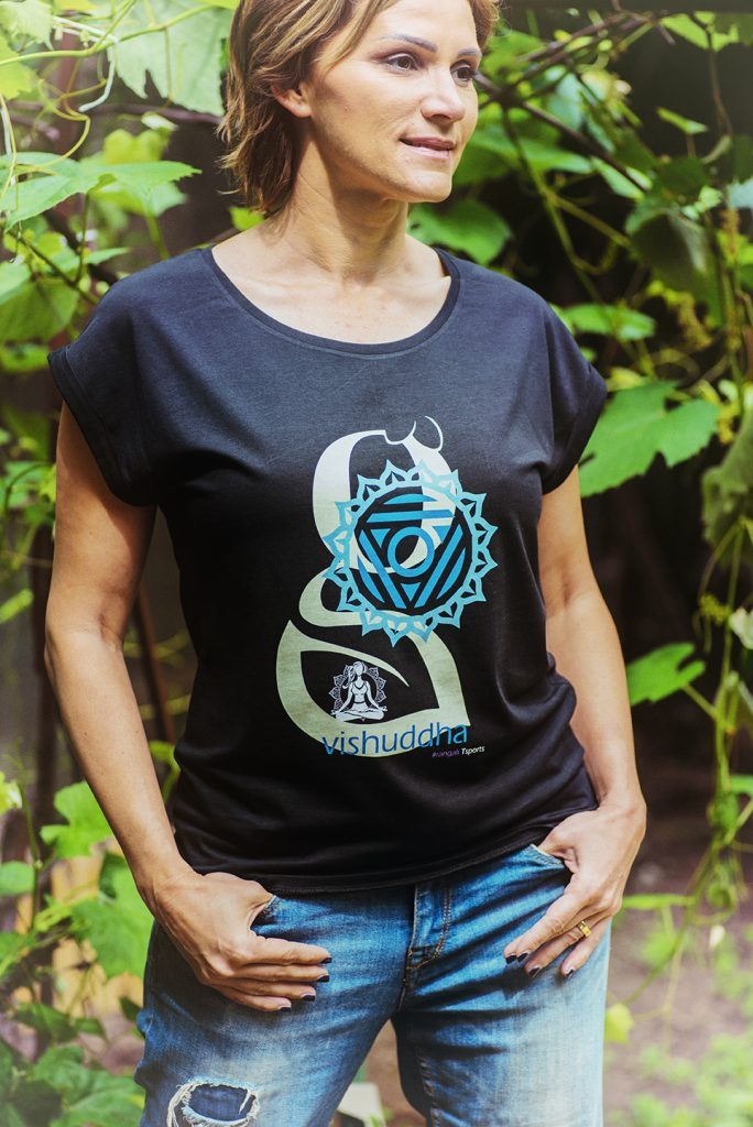 chakra gatului tricou yoga